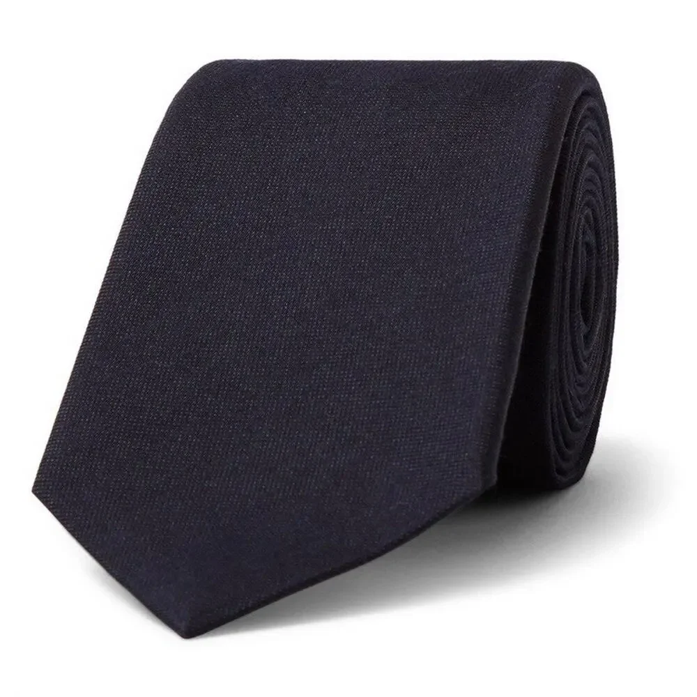 NWT Gucci Panther Appliquéd Silk & Wool Blend Navy Blue Underknot Tie $250.00